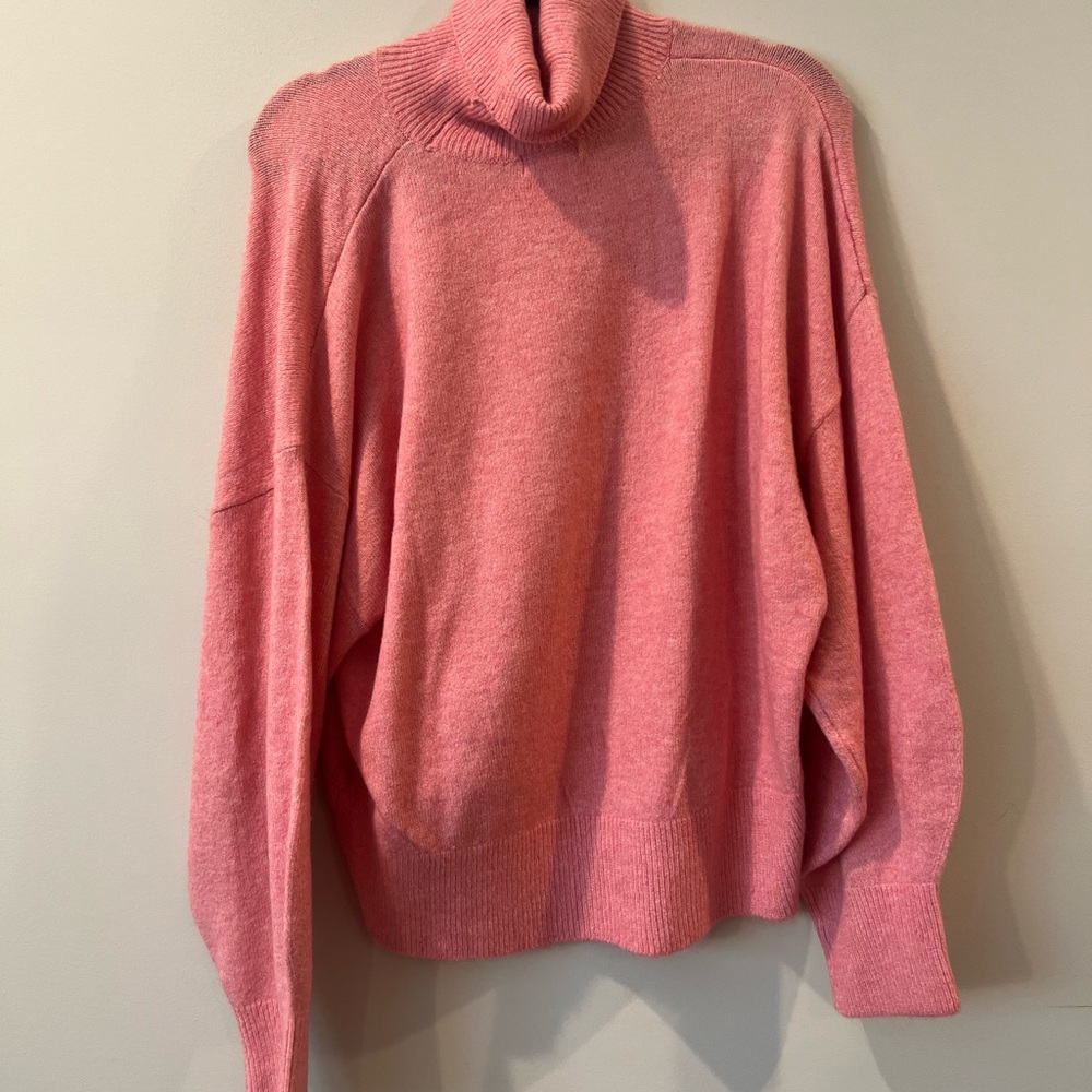 Pink turtle neck cozy sweater